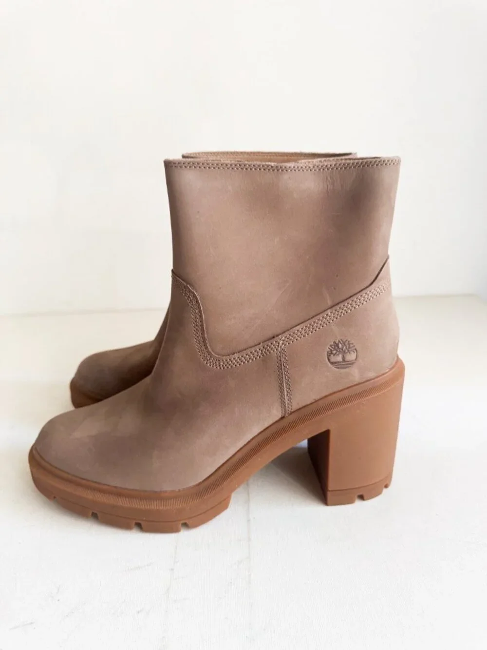 Timberland Allington Heights Mid Zip Boots taupe Nubuck Suede 11